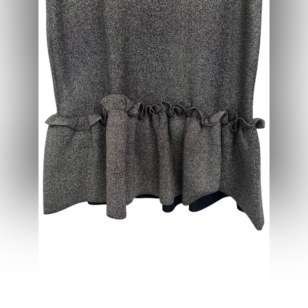 A.L.C $595 Retail Kilmer Crewneck Sleeveless Metallic Knit Dress, Size Large - Picture 10 of 13